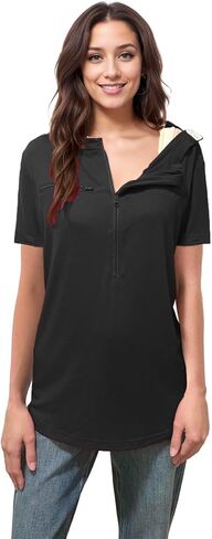 قمصان ميناء YouDiao الكيميائية للنساء بالانتعاش القصيرة بعد الجراحة مع 2 لقطات جانبية ثنائية السوست in Kuwait