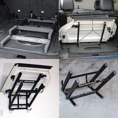 STO-R-Tops- Hardtop Panel 3-in-1 Storage Rack for Jeep Wrangler (2-Door & 4-Door), Ford Bronco 2022 (Raptor & Everglades) & Renegade Freedom Sunroof T Top SRT in Saudi Arabia