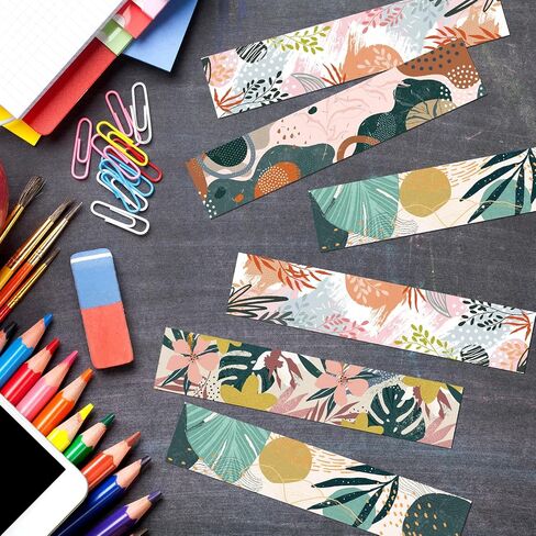 80 PCS 91.8 FT Smile Face Classroom Bulletin Boards Borders Clotulful Smile Rainbow Light Light Border Self Reshensive Ridders Decorations Decorts for School Blackboard Chalking Decor in Saudi Arabia