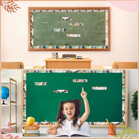 80 PCS 91.8 FT Smile Face Classroom Bulletin Boards Borders Clotulful Smile Rainbow Light Light Border Self Reshensive Ridders Decorations Decorts for School Blackboard Chalking Decor in Saudi Arabia