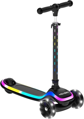 Hover-1 Chroma Folding Kick Scooter for Kids with Multicolor Wheel Lights, 3" Front Wheels, Rear Foot Brake, and 110 LB Weight Capacity in Saudi Arabia