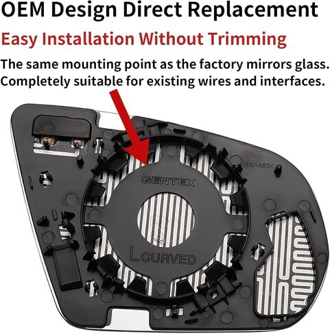 Passenger Side Mirror Replacement for Mercedes Benz C Class W205 2015-2021 E Class W213 2016-2021 S Class W222 2014-2021 GLC W253 2016-2021 - Right Side Rear View Mirrors Glass with Heated in Saudi Arabia
