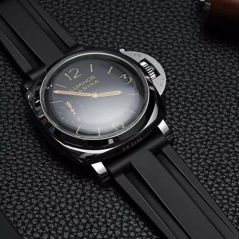Zhuolei Rubber Watch Band for Panerai Watches مع مشبك ، 22 مم 24 مم 26 مم ناعمة بديلة رات in Kuwait