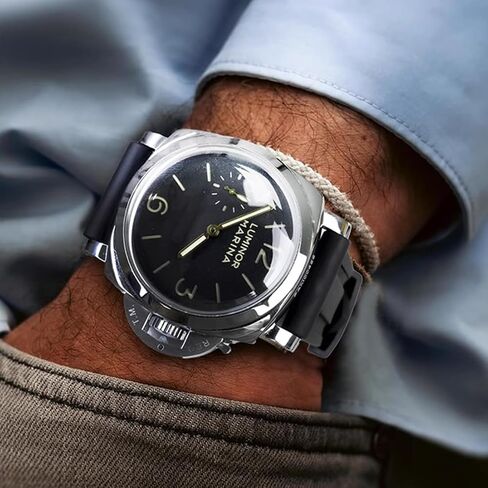 Zhuolei Rubber Watch Band for Panerai Watches مع مشبك ، 22 مم 24 مم 26 مم ناعمة بديلة رات in Kuwait
