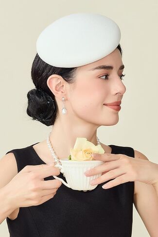 BABEYOND Fascinators Hats for Women - Tea Party British Felt Derby Ladies Church 1950s Pillbox Hat for Bridal Wedding Party in Kuwait