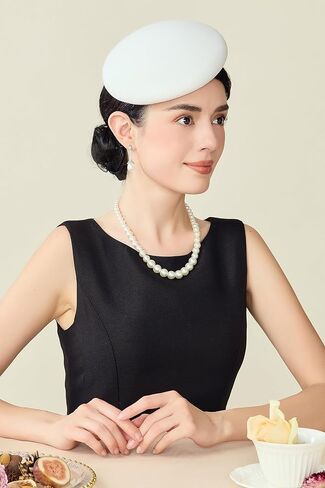BABEYOND Fascinators Hats for Women - Tea Party British Felt Derby Ladies Church 1950s Pillbox Hat for Bridal Wedding Party in Kuwait
