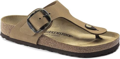صندل Gizeh نسائي من Birkenstock بإبزيم كبير، أسود، 7-7.5 متوسط ​​أمريكي in Saudi Arabia