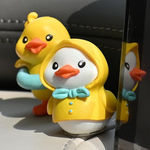 6 PCS Cute Mini Duck Car Accessories Interior Dashboard Decorations, Funny Duckling Home Party Decorations Fairy Garden Landscape Décor Desktop Mini Ornaments in Saudi Arabia