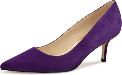 Nine West Women's Arlene Pump, Dark Purple Suede 502, 8 in Saudi Arabia