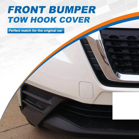 Car Front Bumper Tow Hook Cover Cap Towing Eye for Nissan Kicks 2018 2019 622A0-5RB0H Trailer Small Cover (Unpainted) in Saudi Arabia