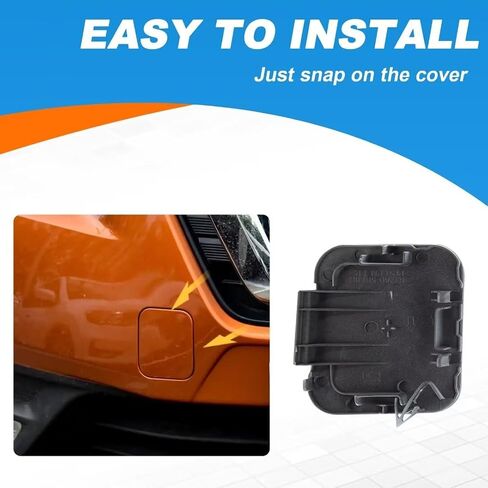 Car Front Bumper Tow Hook Cover Cap Towing Eye for Nissan Kicks 2018 2019 622A0-5RB0H Trailer Small Cover (Unpainted) in Saudi Arabia