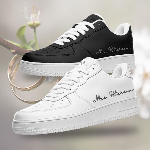 Bride and Groom Matching Sneakers for Wedding Day, Custom Bride Sneakers Groom Sneakers Matching for Wedding, Honey Moon Husband and Wife Personalized Bridal Shoes in Saudi Arabia