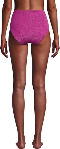 Lands' End Women's Chlorine Resistant Shine High Waisted Bikini Bottoms in Saudi Arabia