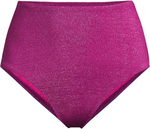 Lands' End Women's Chlorine Resistant Shine High Waisted Bikini Bottoms in Saudi Arabia