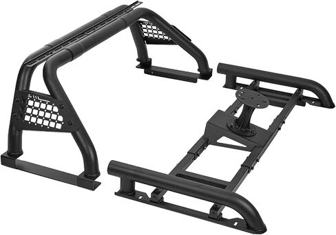 JOYTUTUS Roll Bar with Cargo Basket for Full-Size Truck, Extendable Chase Rack Pickup Sports Bar Compatible with F150, F250, F350, Silverado, Sierra, Ram in Saudi Arabia