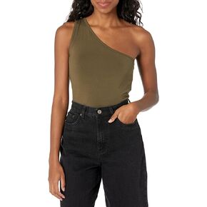The Drop Women's Payton Asymmetric Fitted One-Shoulder Top