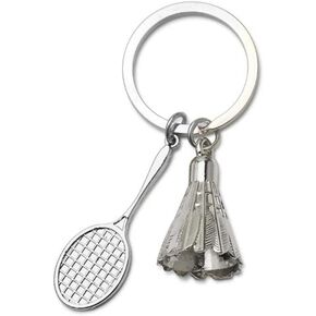 ARFUKA Keychain Badminton Pendant Keyring Metal Key Chain, Christmas/Birthday/Valentine's Day Gift for Men and Women