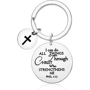 Vadaka Religious Faith Gift Jewelry Christian Keychain Inspirational Jewelry Baptism Keyring Bible Verse First Communion Gift