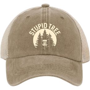 Disc Golf Snapback caps for Mens Stupid Tree Distressed Disc Golf Hat Disc Golf Gaming Gift for Womens