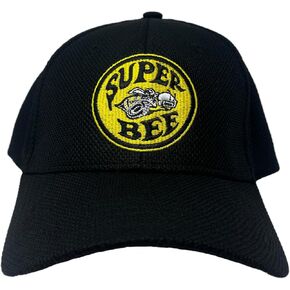 Super Bee Logo Stretch Fit Hat - Officially Licensed Dodge Cap Black