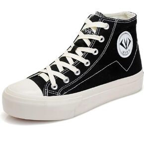 Unisex Lightweight High Top Canvas Sneakers Breathable Flat Walking Shoes