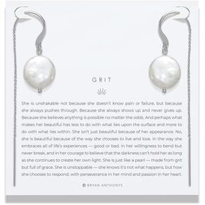 Grit Threader Earrings Silver
