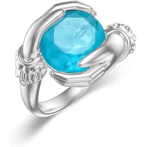925 Sterling Silver Hug Ring Blue Hug Ring for Women Birthday Wedding Valentine's Day Mother's Day Christmas gifts for Your Wife/Sister/Friend