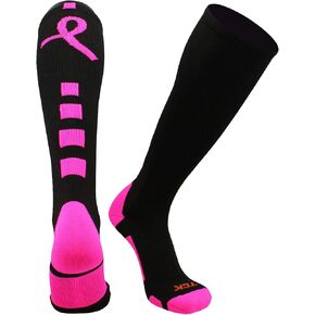Baseline Breast Cancer Awareness Over The Calf Socks
