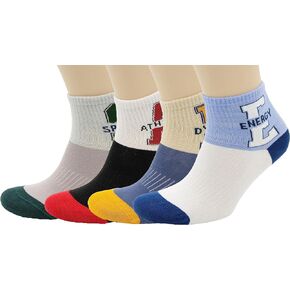SOLL Men Cotton Quarter Length Socks | Soft Breathable Socks 4-pairs Size 7-11