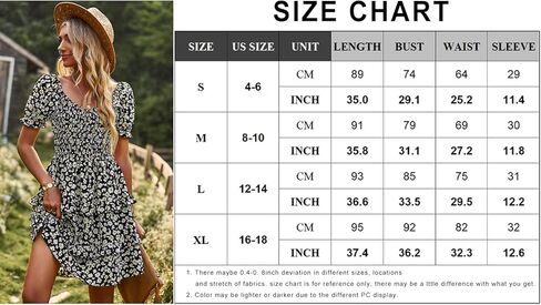 فستان نسائي صيفي قصير برقبة مربعة ومطبوع عليه زهور بوهو مكشوف الأكتاف ومكشكش متدرج in Kuwait