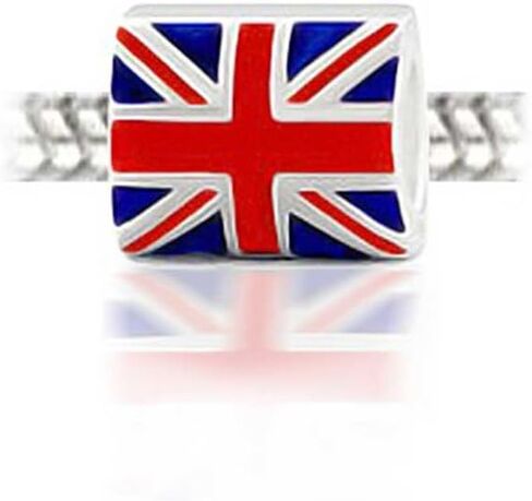 Travel Tourism England France Words Heart I Love Paris London Piccadilly Double Decker Bus Vacation British Flag Tea Cup Charm Bead For Women Teen Enamel .925 Sterling Silver Fit European Bracelet in Saudi Arabia