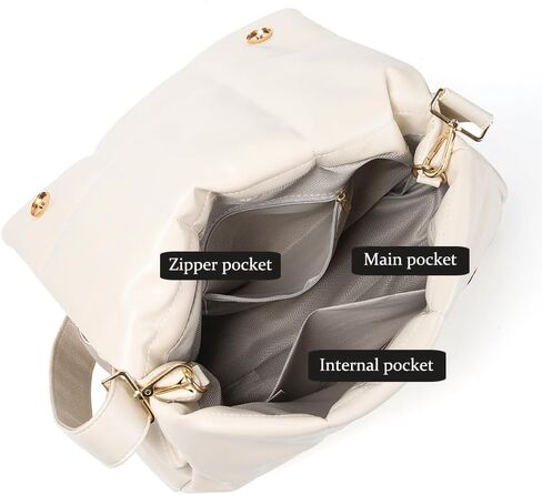 VODIU Puffer Tote Bag Quilted Shoulder Handbag Purse Designer Crossbody Bags For Women in Kuwait