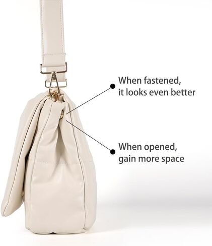 VODIU Puffer Tote Bag Quilted Shoulder Handbag Purse Designer Crossbody Bags For Women in Kuwait