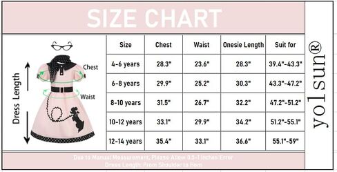 زي yolsun للفتيات باللون الوردي في فترة الخمسينيات مع وشاح مطبوع عليه نقاط بولكا in Kuwait