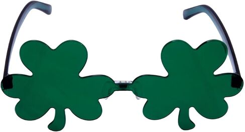 2 Pcs St. Patrick's Day Green Shamrock Glasses,Irish Clover Eyeglasses for Women Men Kids Party Favor and Dress Up in Kuwait