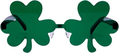 2 Pcs St. Patrick's Day Green Shamrock Glasses,Irish Clover Eyeglasses for Women Men Kids Party Favor and Dress Up in Kuwait