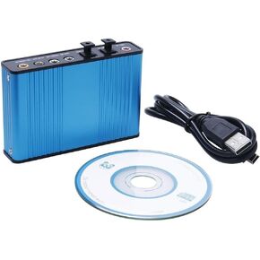 بطاقة صوت، بطاقة صوت خارجية ذات 6 قنوات USB 2.0 خارجية 5.1 صوت محيطي بصري S/PDIF محول بطاقة صوت للكمبيوتر المحمول (أزرق) in Kuwait