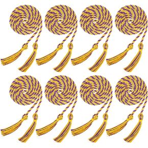 8 Pieces Graduation Cords Yarn Honor Cords with Tassel for College Graduation Students (Pink)
