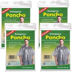 Coghlan's 9173 Emergency Poncho 4 Pack