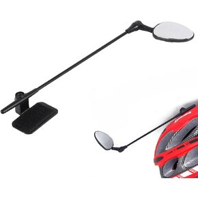 Bike Helmet Mirror, 1pc, 360 Degree Adjustable Lightweight Bike Helmet Safety Rearview Mirror Wide Angle Rear View Mirrors Glasses with Clear View, 24cm Length, 5 x 3.5cm Mirror Size