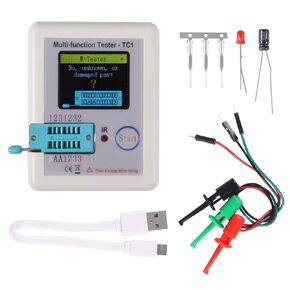 LCR-T7 Transistor Tester TFT Diode Triode Capacitance Meter LCR ESR Meter for Measuring Triodes Diodes Resistors Capacitors, Inductors, Thyristors