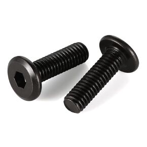 1/4-20 x 1-1/4" Flat Head Socket Head Screw Furniture Bolts Countersunk Connector Screws, Stainless Steel 18-8 (304), Black Oxide, Fully Threaded, 25 PCS