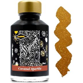 Diamine Fountain Pen Bottled Ink, 50ml - Shimmering Caramel Sparkle