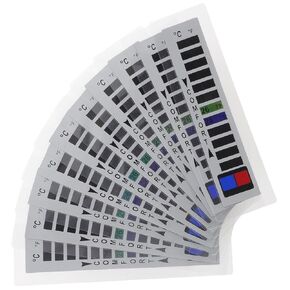 10pcs Liquid Crystal Suite Thermometer Strips Fish Tank Temperature Gauge Strip Fish Tank Temperature Brewing Supplies Sticker Thermometer Down Jacket Supplies Aquarium