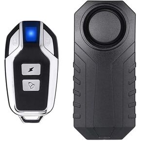 Vibration Triggered Sensing Bike Alarm with Remote Control, Waterproof Anti Theft Door Burglar Wireless Siren for Bicycle E-Bike Motorcycle Scooter Trailer Equipment Fence