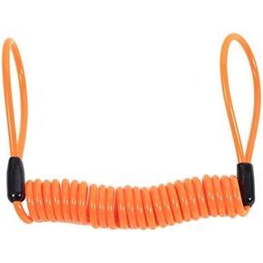 Disc Lock Cable, Motorcycle Bike Alarm Disc Lock Antitheft Security Spring Reminder Coil Cable(Orange)