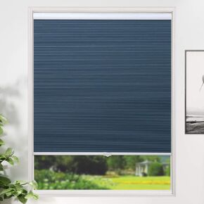SUNFREE SUNFREE Cellular Shades Blackout Blinds Cordless Honeycomb Window Shades for Bedroom, Blinds for Window and Door, Home and Office, White, 34" W x 72" H