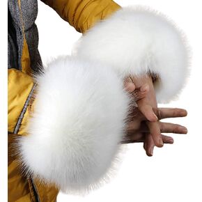 Faux Fur Wrist Cuffs Fluffy Hand Leg Warmers Wristband Ankle Cuff Costume Accessories
