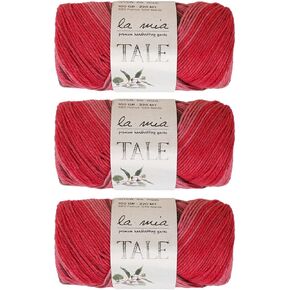 La Mia Tale, 3 Skein Yarn, 60% Cotton 40% Acrylic, 3.5 Oz (100 g) / 218.7 Yrds (200 m), Variegated Colors - LM016