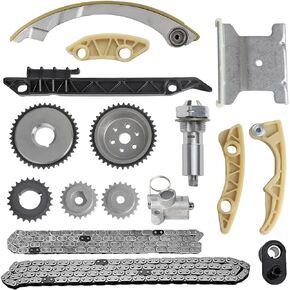 94201S Engine Timing Chain Kit with Chain Guide Tensioner Sprocket Fit for Buick Chevy GMC Pontiac Saab Saturn Replaces# 9-4201S C6209S